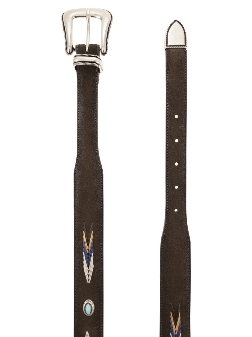 Alberto Luti Brown Suede Belt
