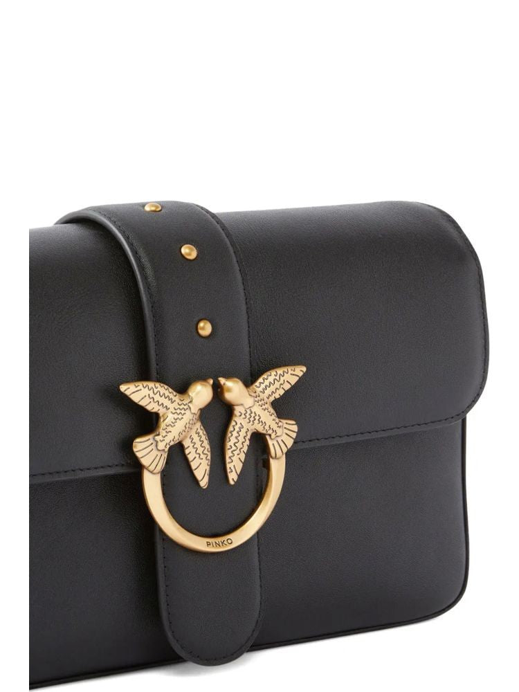Pinko Rectangular Crossbody Bag With Gold-Tone Bird Clasp