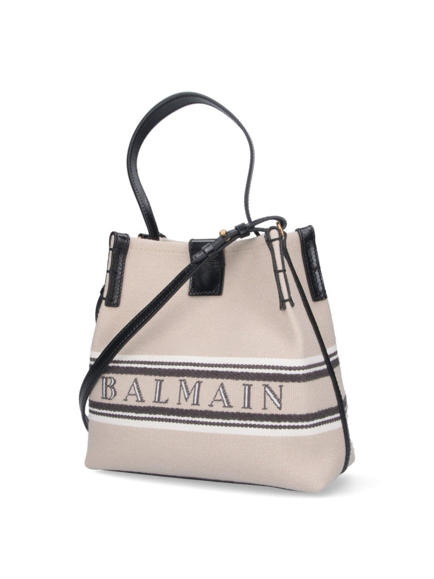 Balmain "Release" Bucket Bag – White