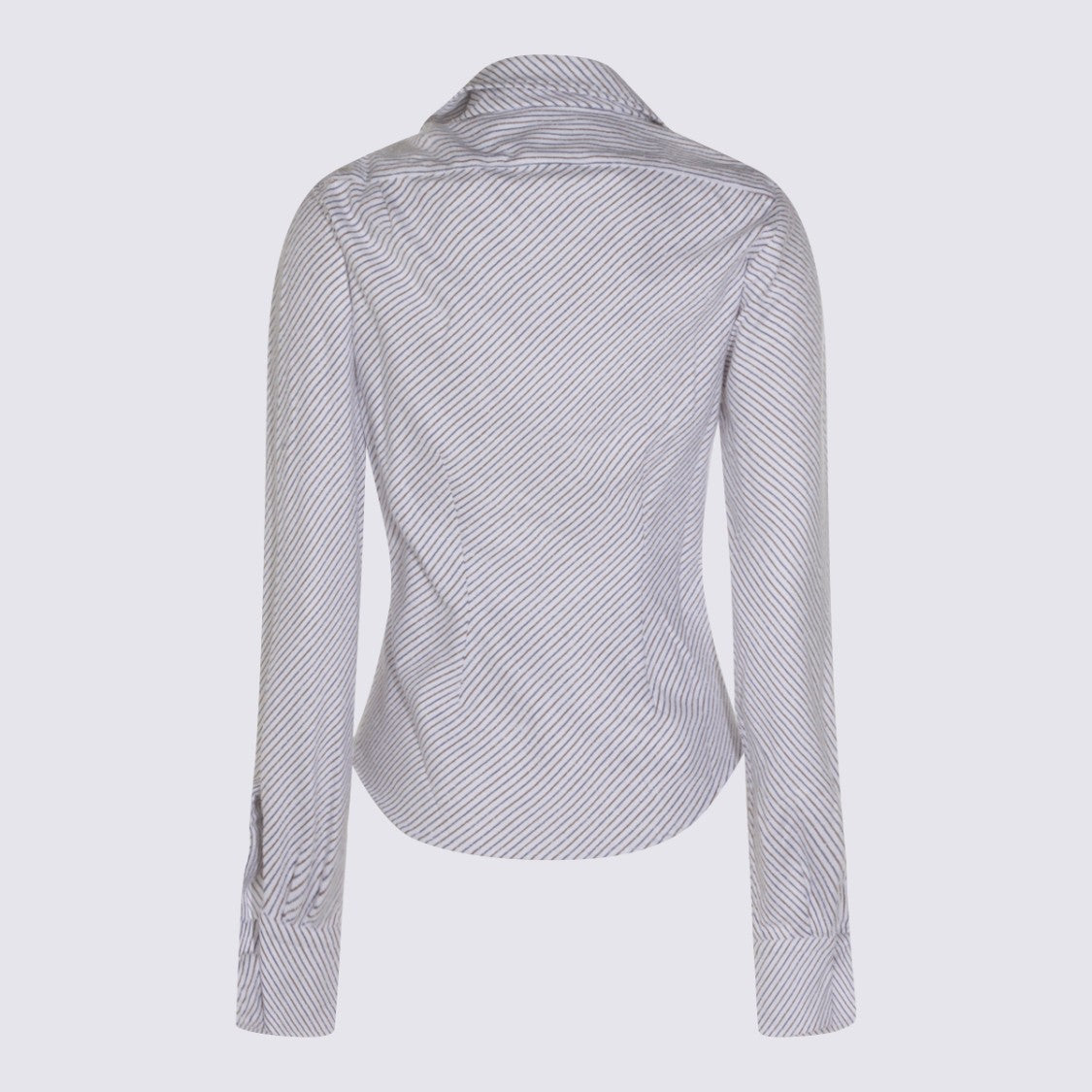 Vivienne Westwood Twisted Front Shirt With Diagonal Stripes And Classic Collar