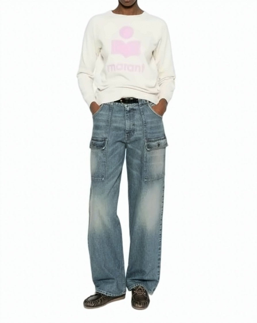 Isabel Marant Relaxed Fit Long-Sleeve Sweatshirt With Graphic Logo