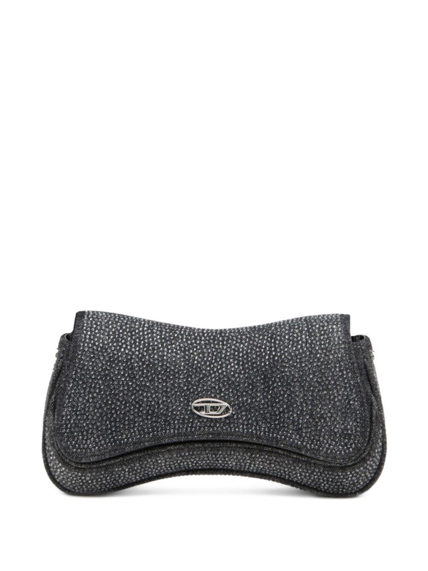 Diesel Grey Foldover Top Bag