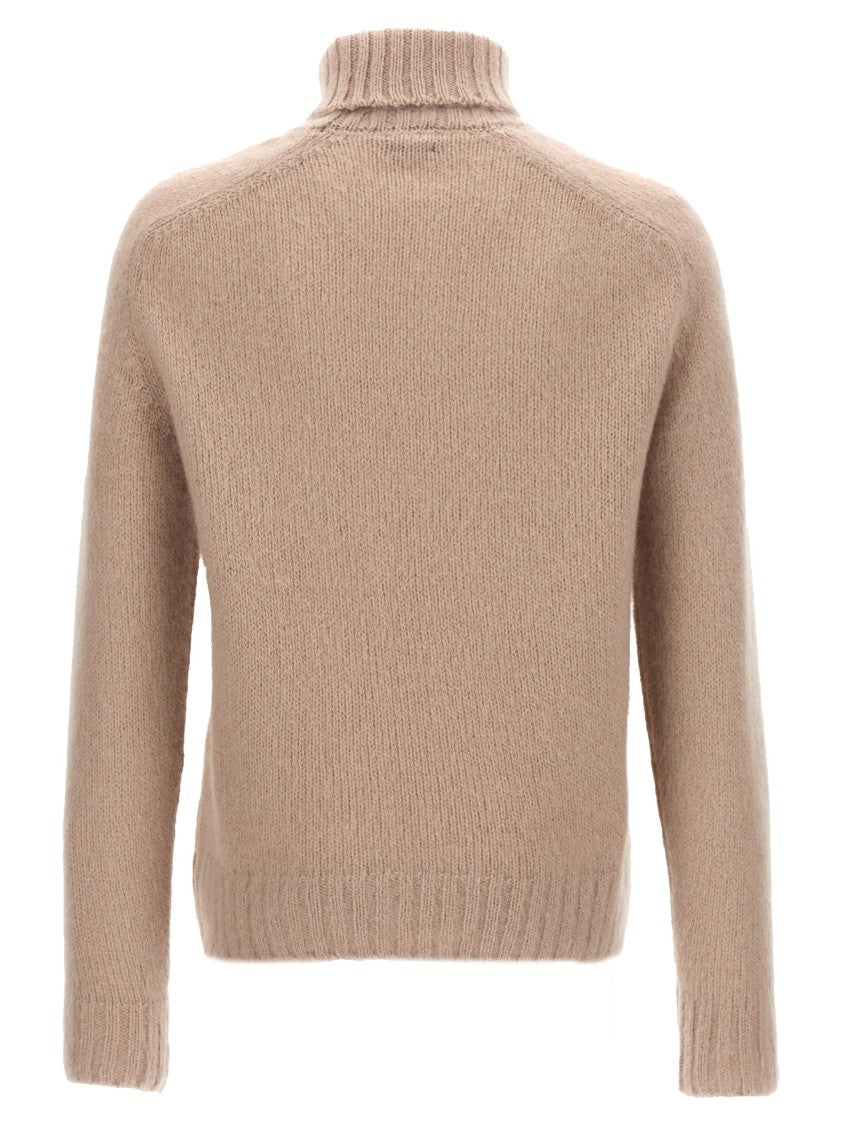 Tom Ford High Neck Mohair Blend Sweater With Ribbed Detailing