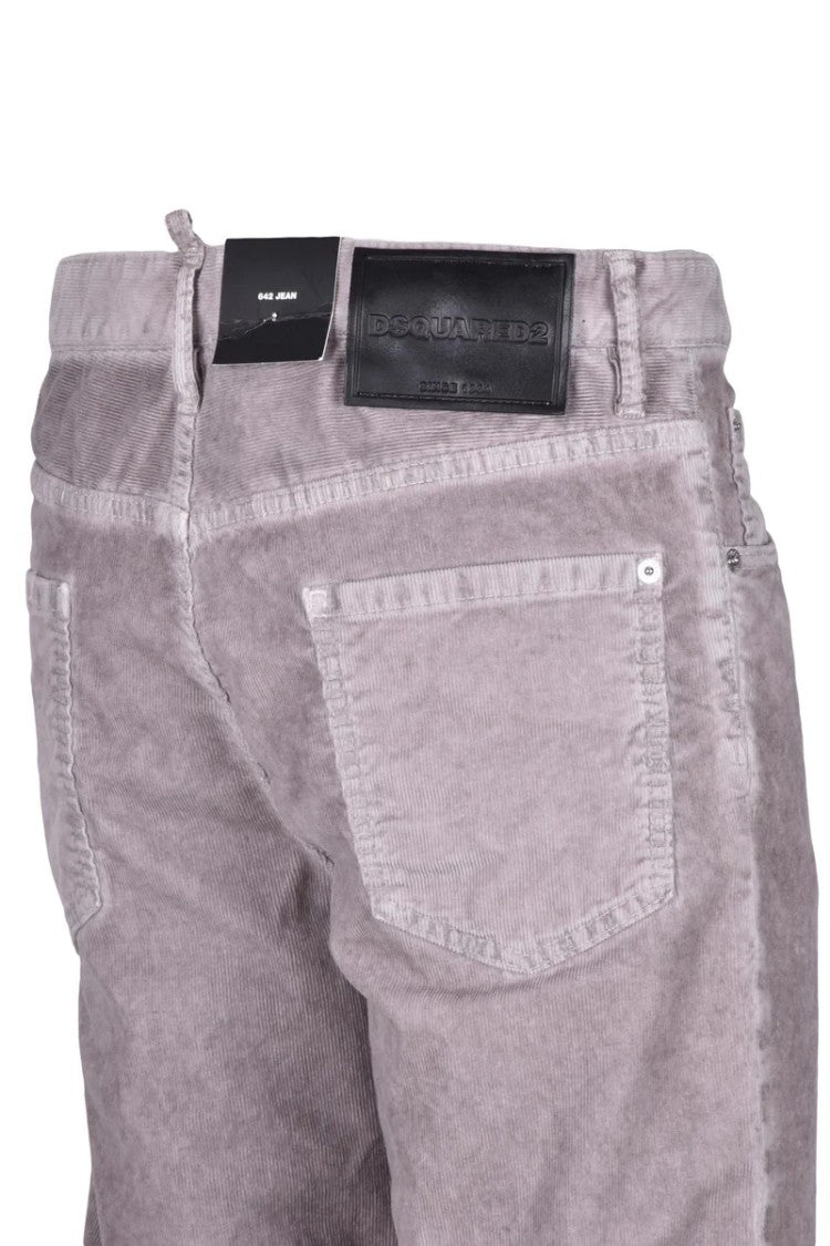 Dsquared2 642 Velvet Trousers - Grey