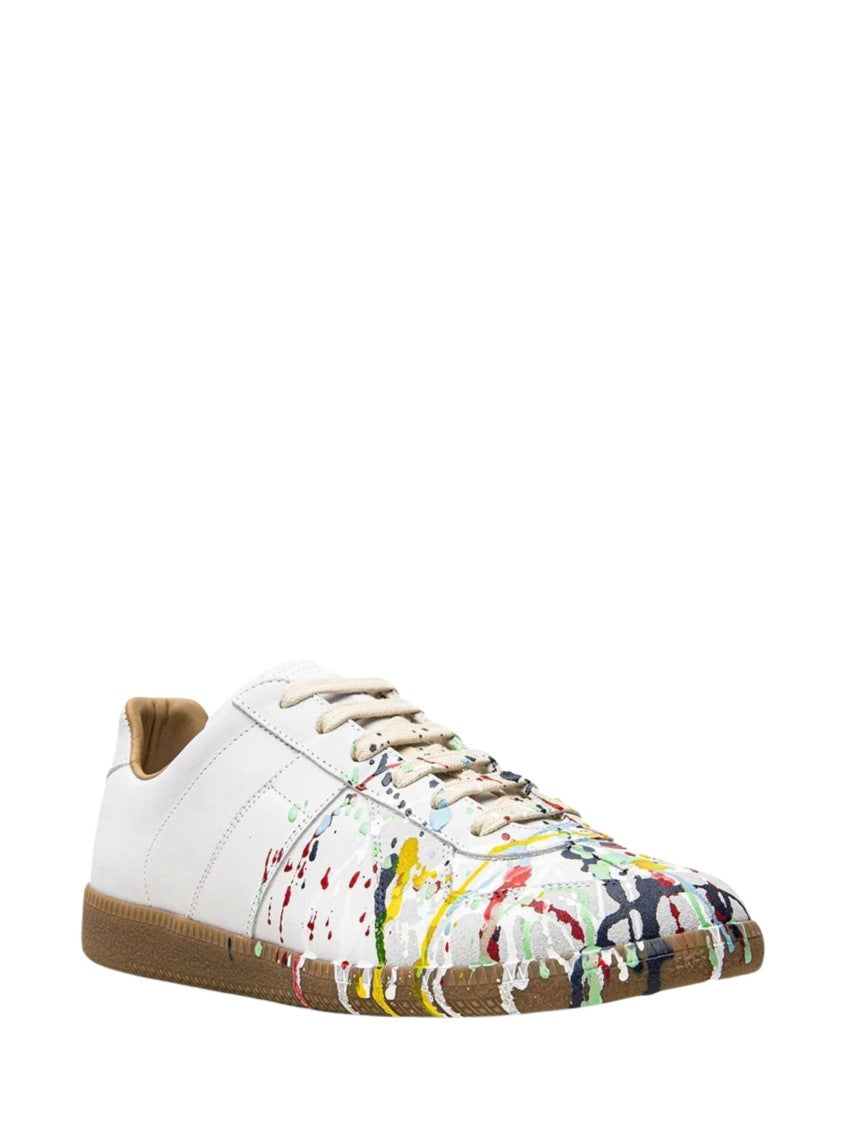 Maison Margiela Replica Patent Leather Art Splatter Sneakers