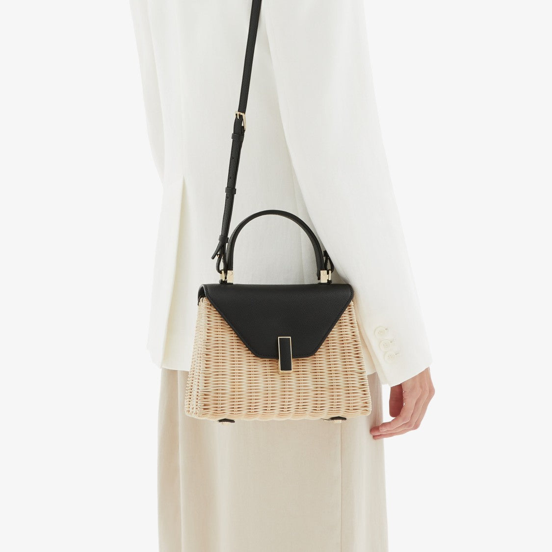 Valextra Iside Small Wicker Bag