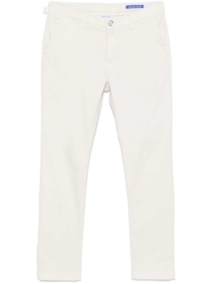 Jacob Cohen Tailored Fit White Denim Jeans