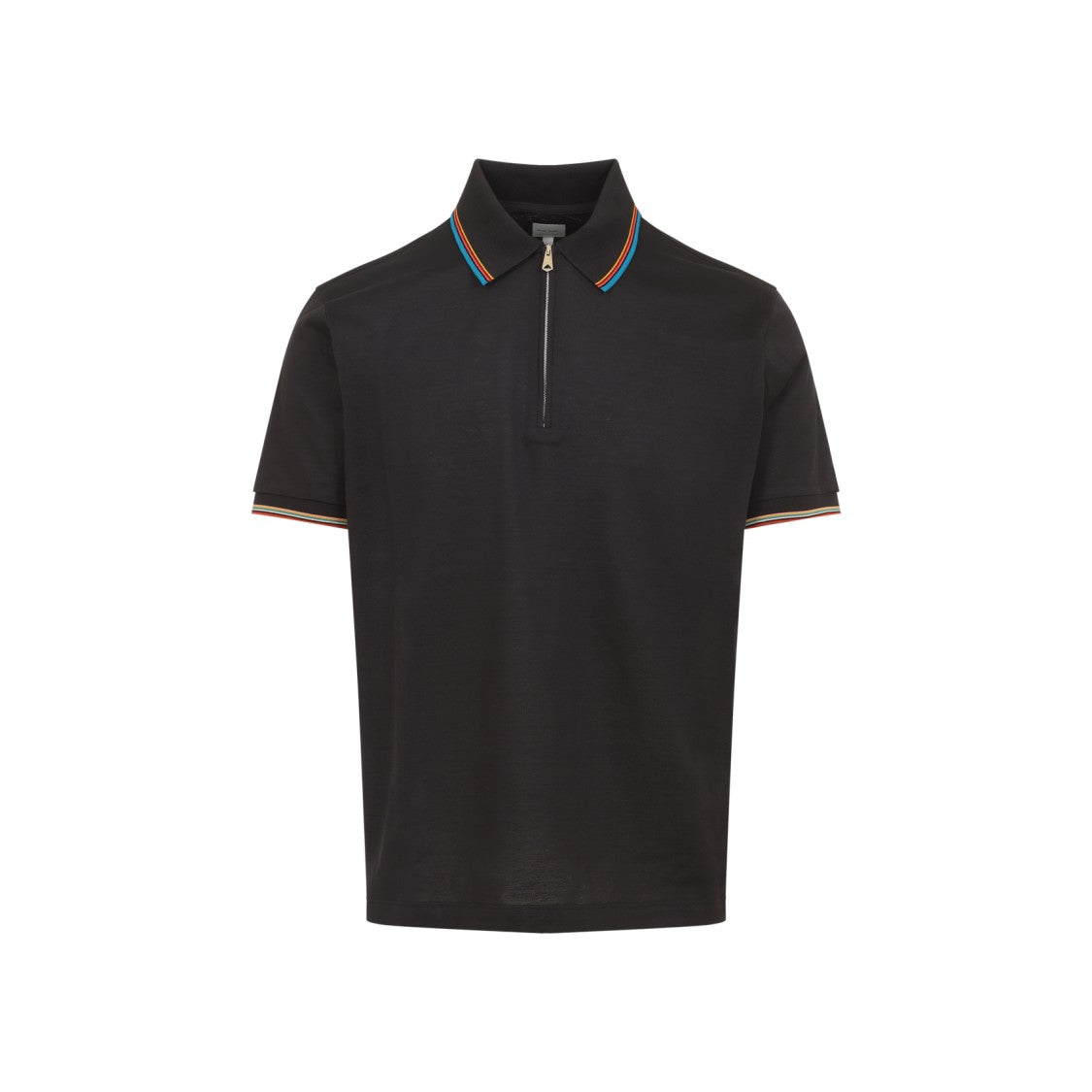 Paul Smith Short-Sleeve Polo Shirt With Colorful Striped Detailing