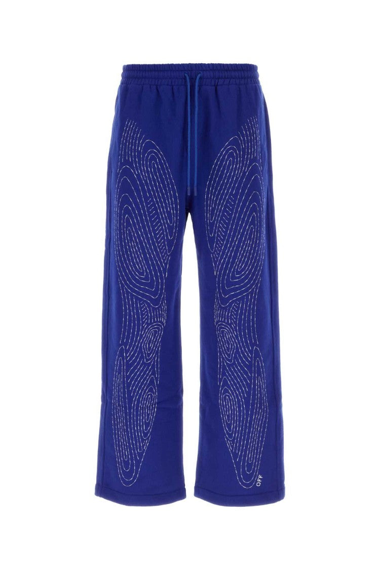 Off-White Blue Cotton Joggers