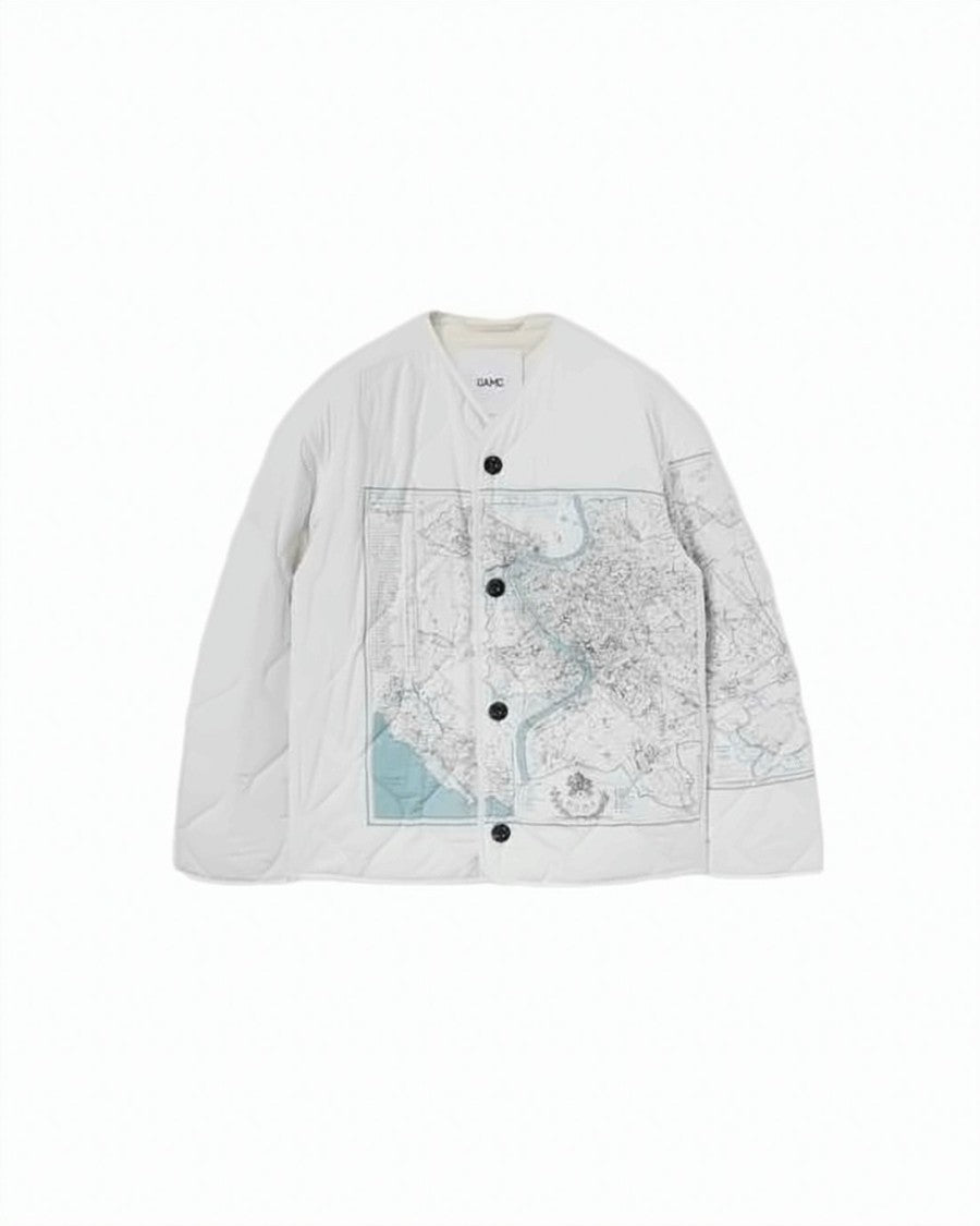 Oamc Quilted Map Print Jacket