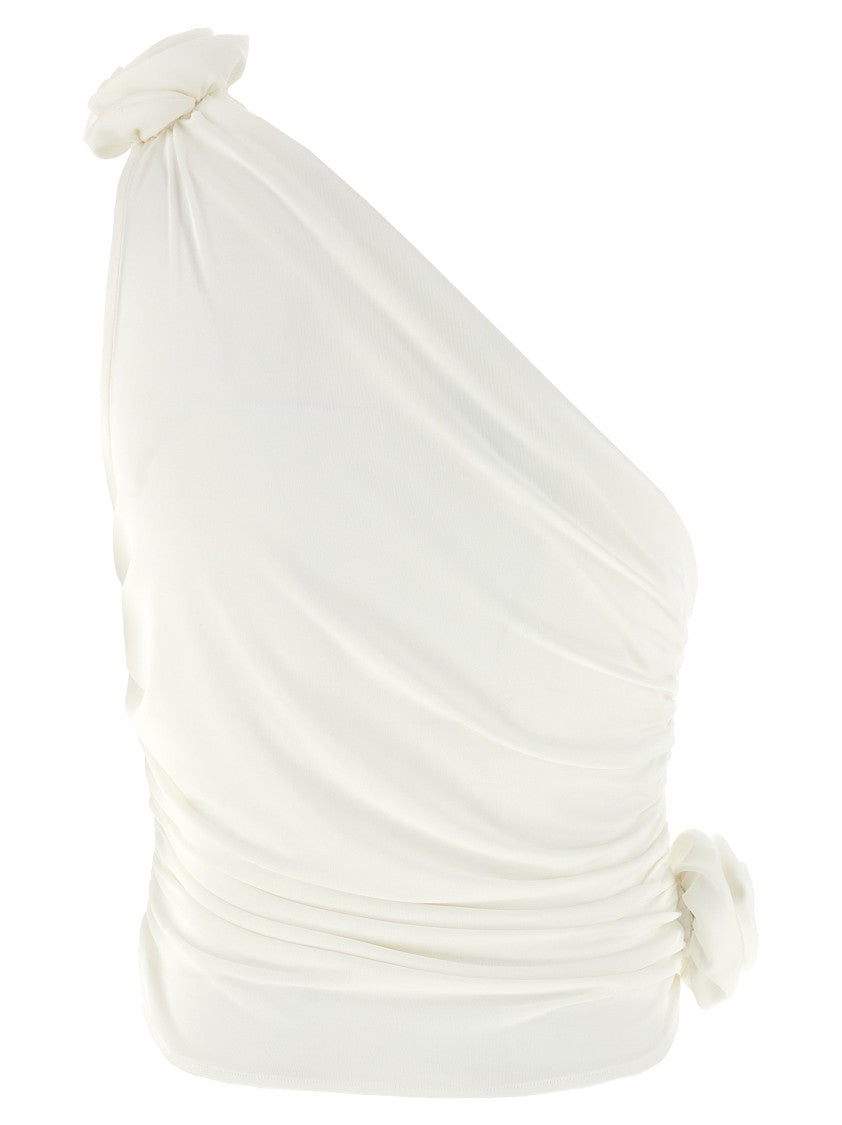 Magda Butrym One-Shoulder Top With 3D Floral Applications