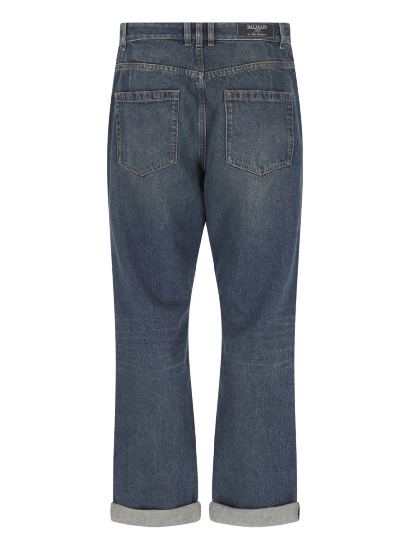 Balmain Straight Jeans – Blue