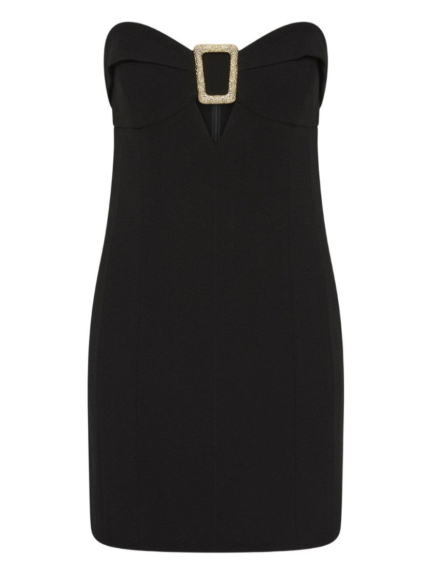 Rebecca Vallace Strapless Mini Dress With Square Buckle Detail