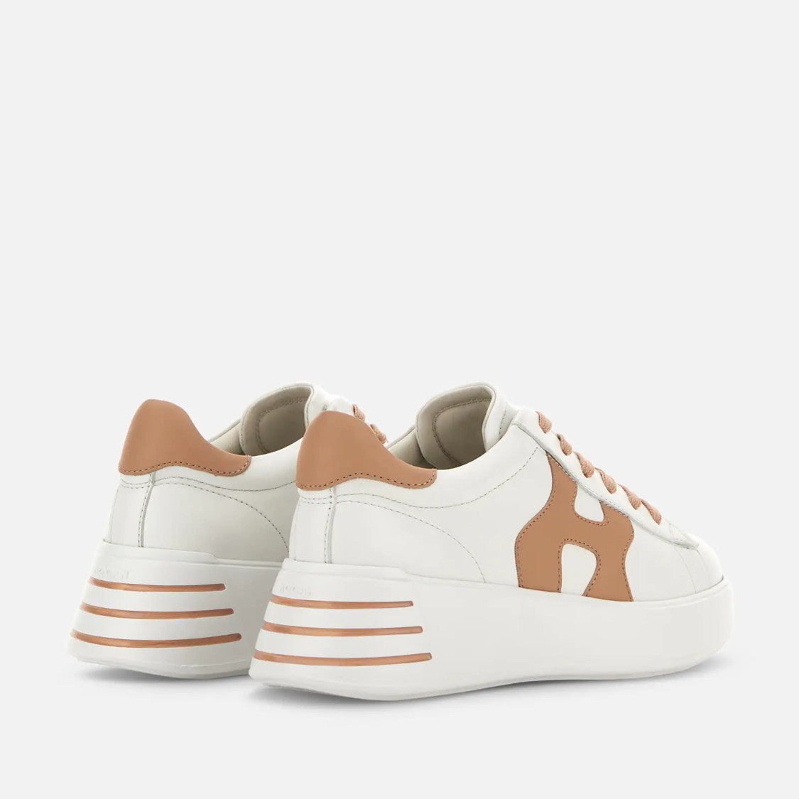 Hogan Rebel H564 H Sneakers With Tan Accents