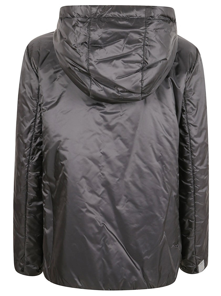 Max Mara Hooded Short Coat With Decorative Zipper