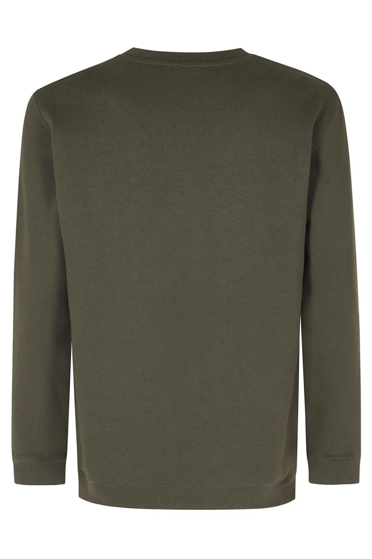 Dondup Green Regular Fit Fleece-Lined Cotton Sweatshirt