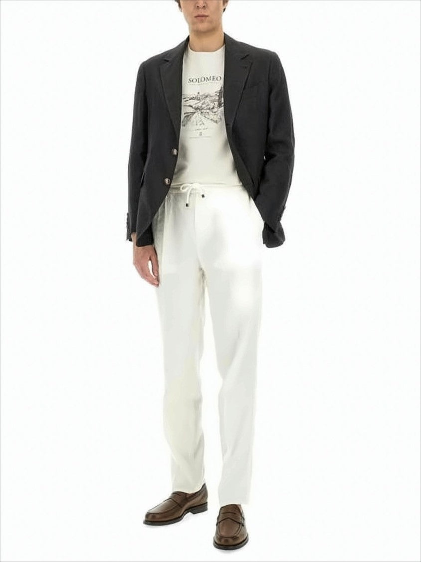 Brunello Cucinelli Black Linen Suit Jacket