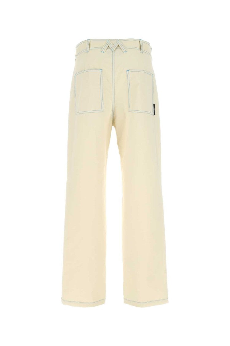 Msgm Ivory Polyester Cargo Pant