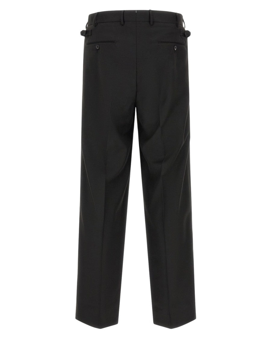 Cellar Door Black Nev Cotton Velvet Chino Trousers