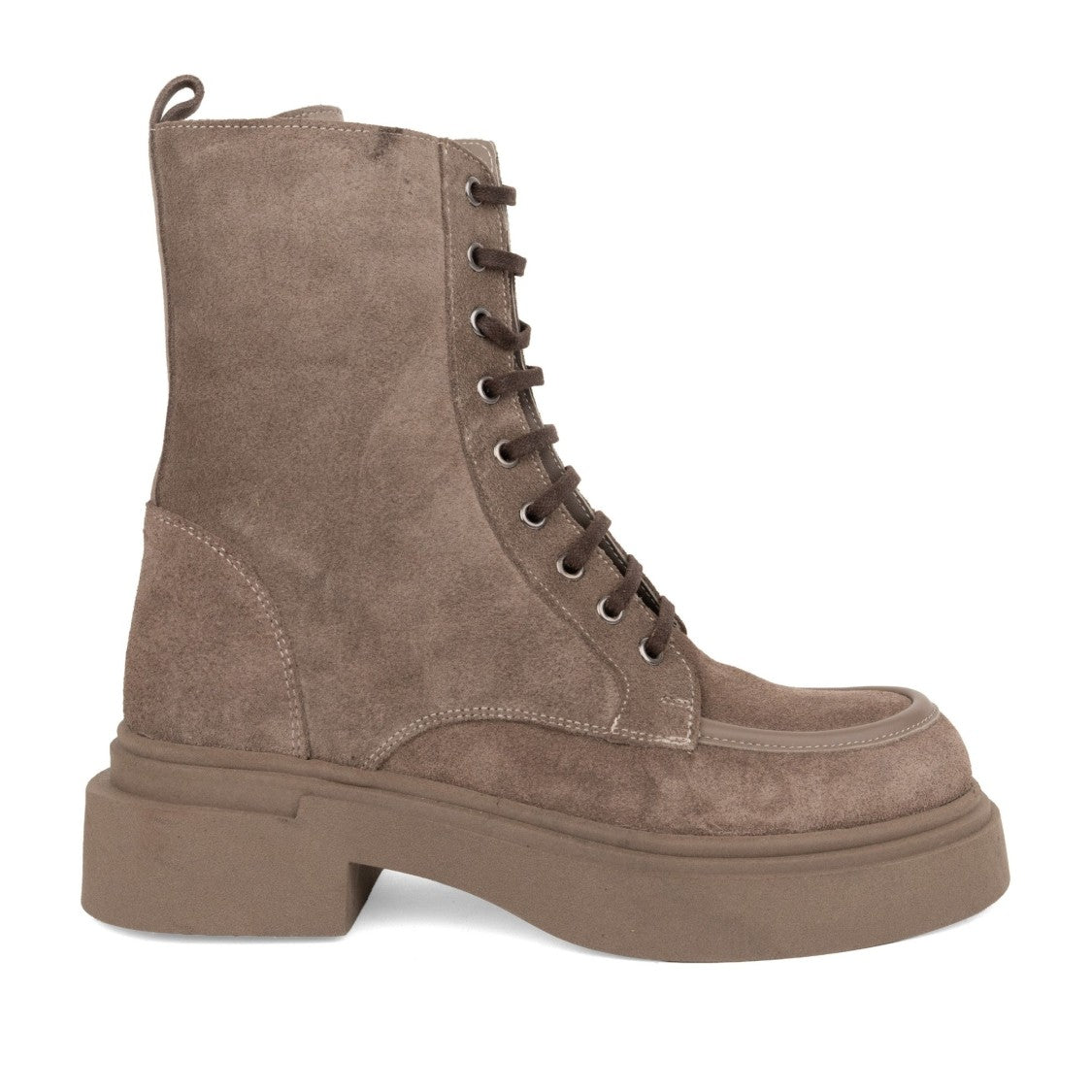 Sergio Moretti Gray Suede Lace-Up Boots