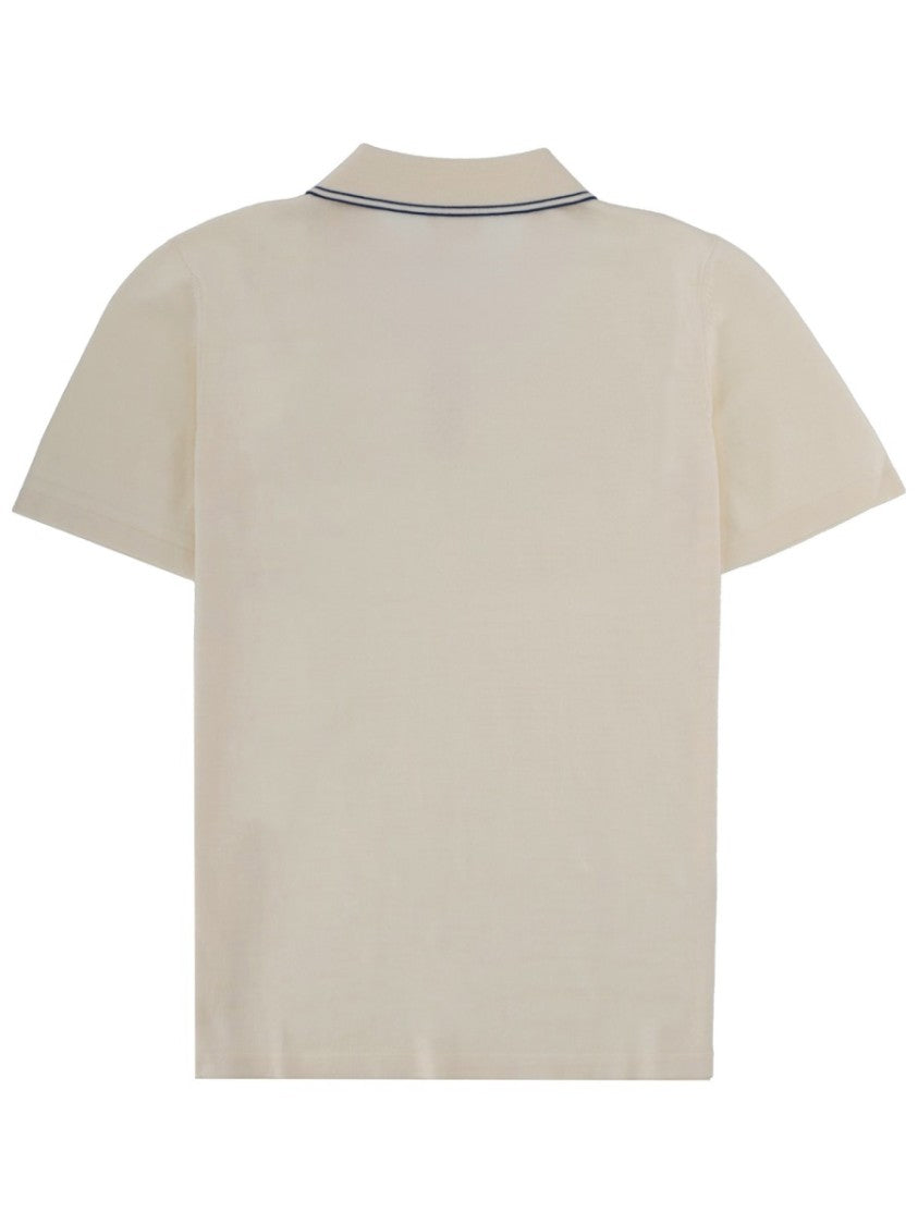 A.P.C. Alex Striped Collar Cotton Polo Shirt