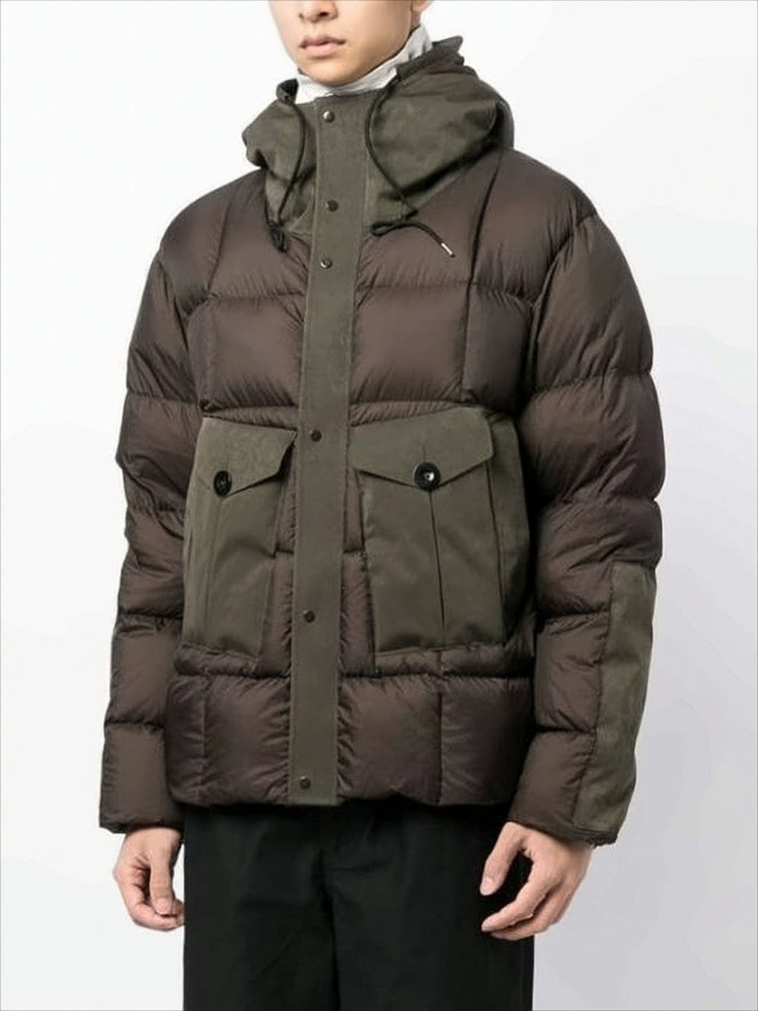 Ten C Quilted Brown Down Jacket