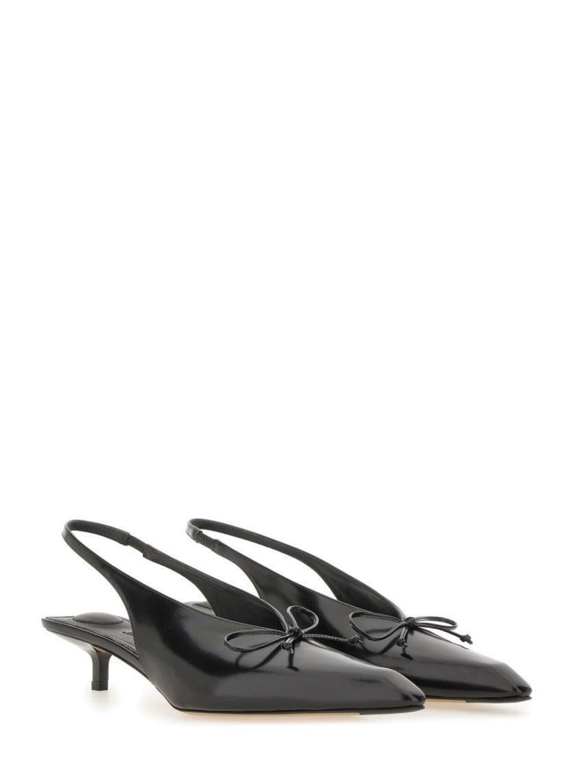 Jacquemus Cubisto Slingbacks With Delicate Bow Detail And Pointed Toe
