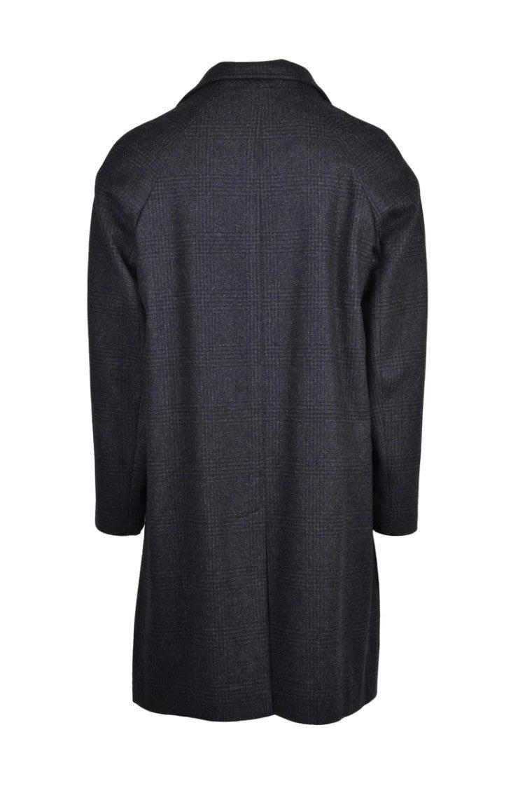 Cc Collection Corneliani Tailored Grey Virgin Wool Coat