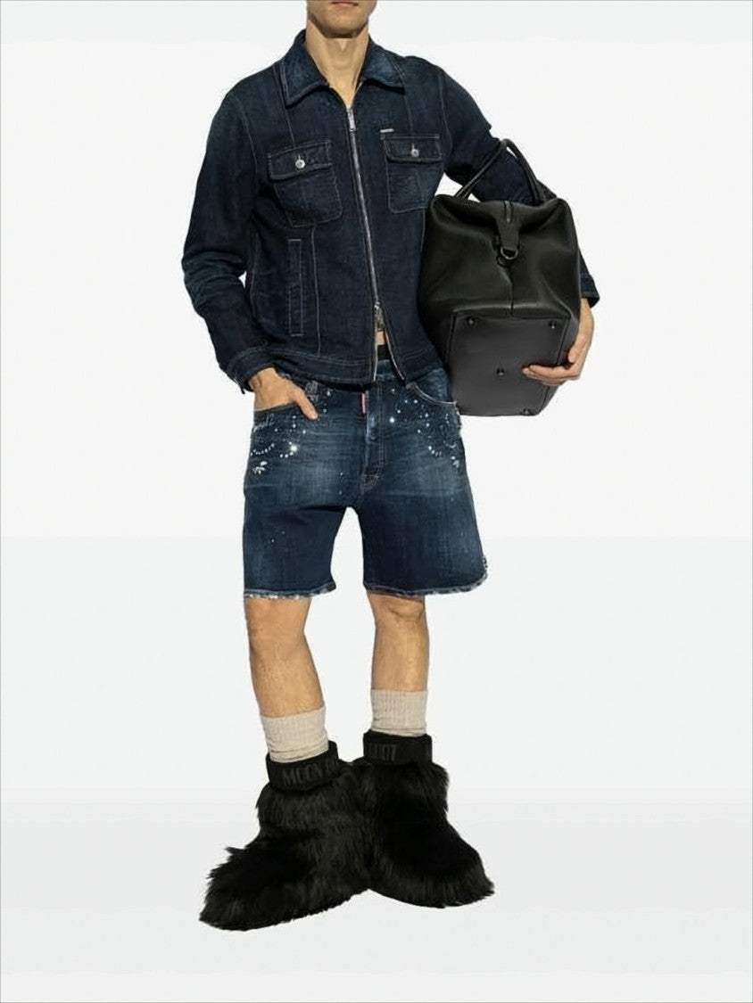Dsquared2 Classic Denim Jacket With Front Zip