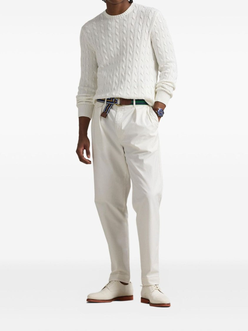 Polo Ralph Lauren Textured Cable Knit Pullover With Signature Logo Detail