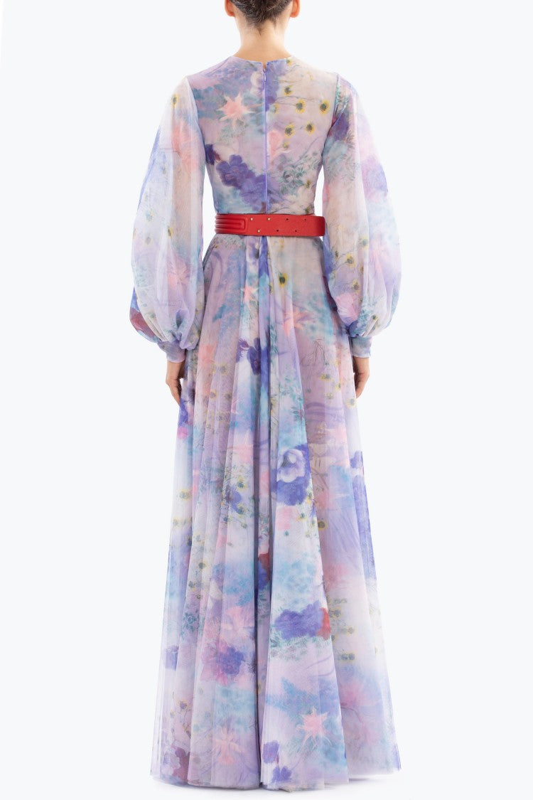Saiid Kobeisy Floral Printed Long Dress