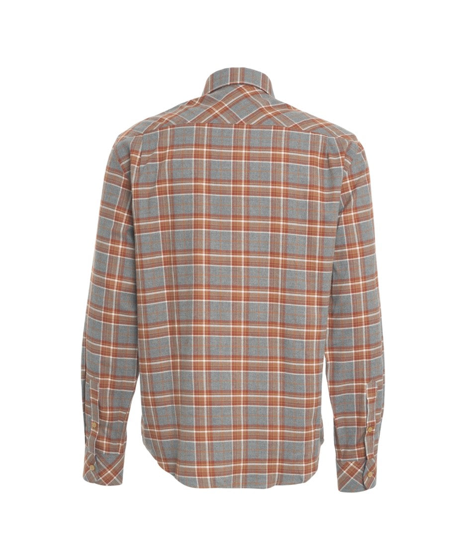 Luis Trenker Classic Check Pattern Shirt With Kent Collar And Button-Down Front