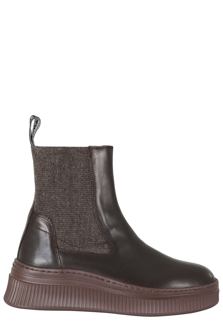 Voile Blanche Flaurence Calf Ankle-High Leather Sneaker Boots
