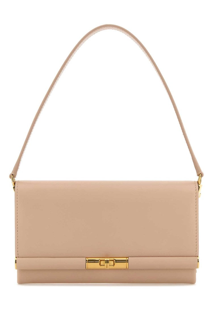 Dolce & Gabbana Powder Pink Leather Marlene Clutch