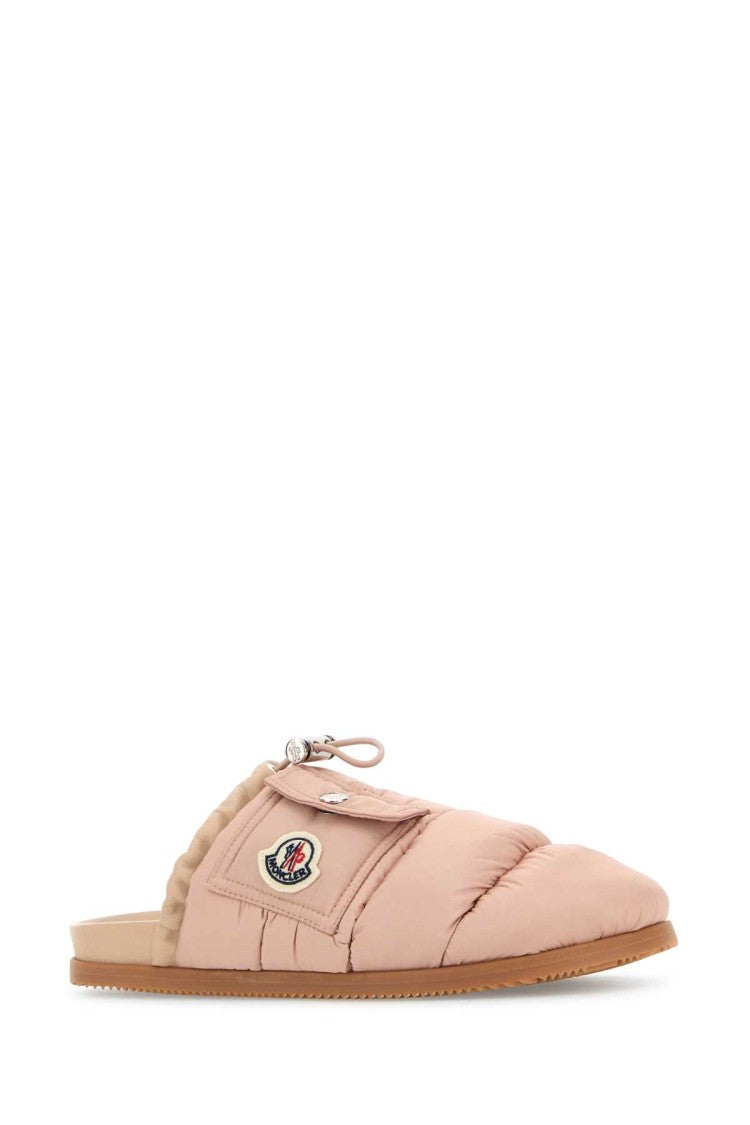 Moncler Pink Fabric Mon Pocket Slippers