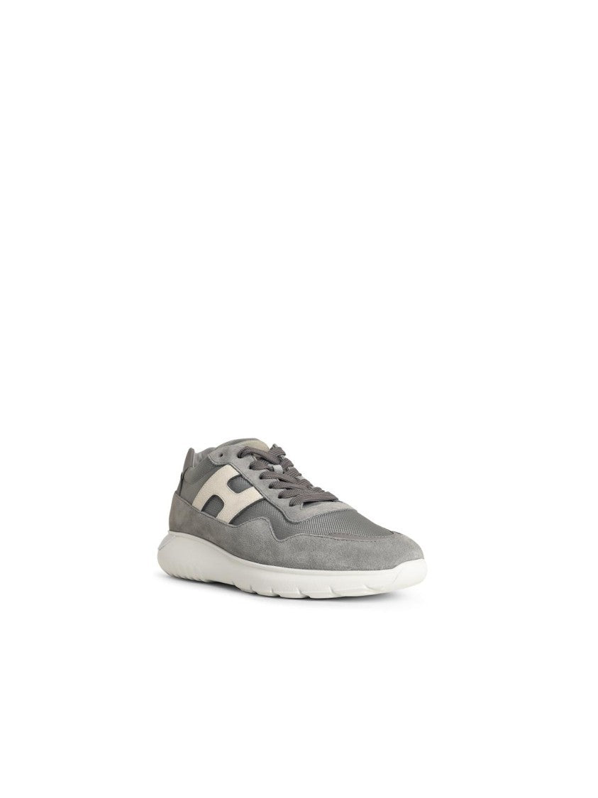 Hogan Interactive 3' Grey Suede Blend Sneakers