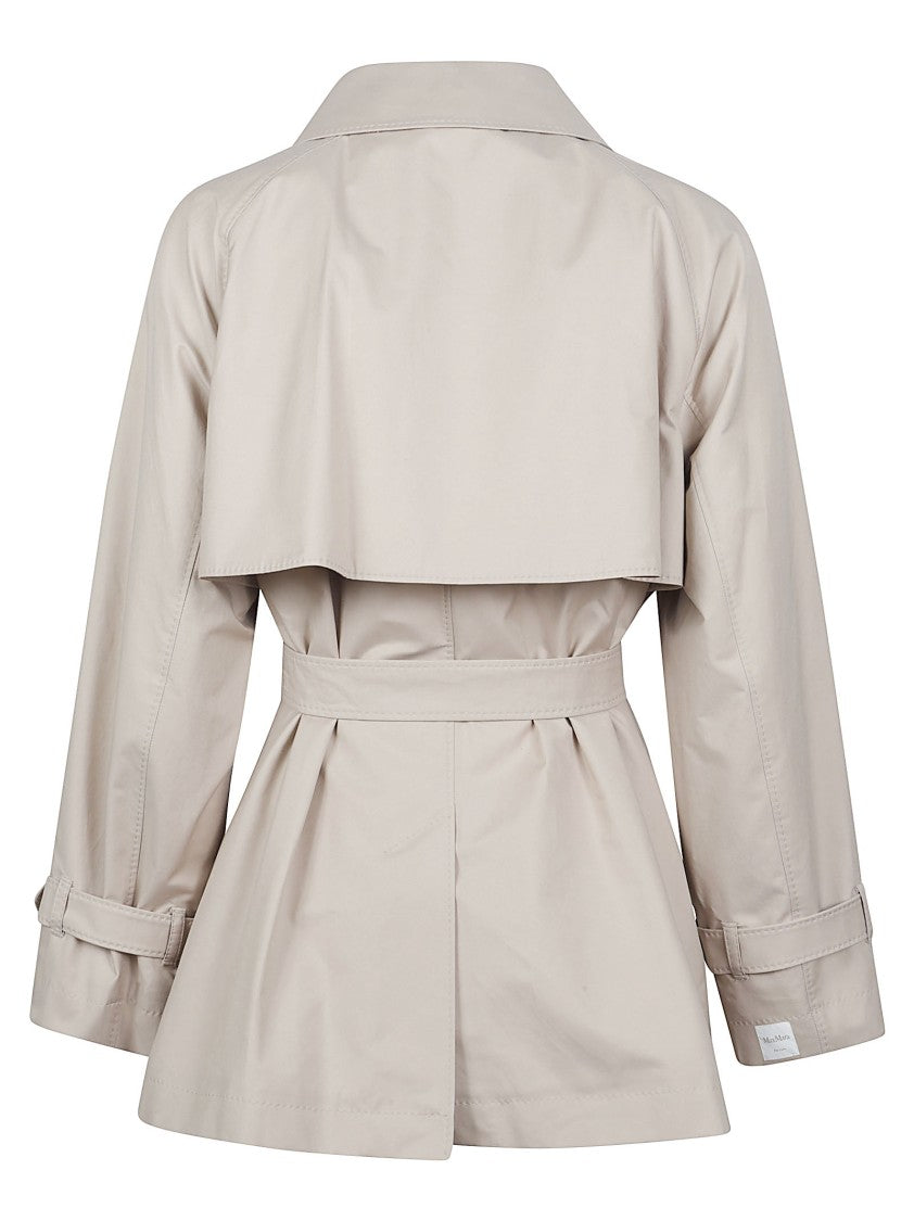 Max Mara Short Trench Coat With Double-Breasted Front