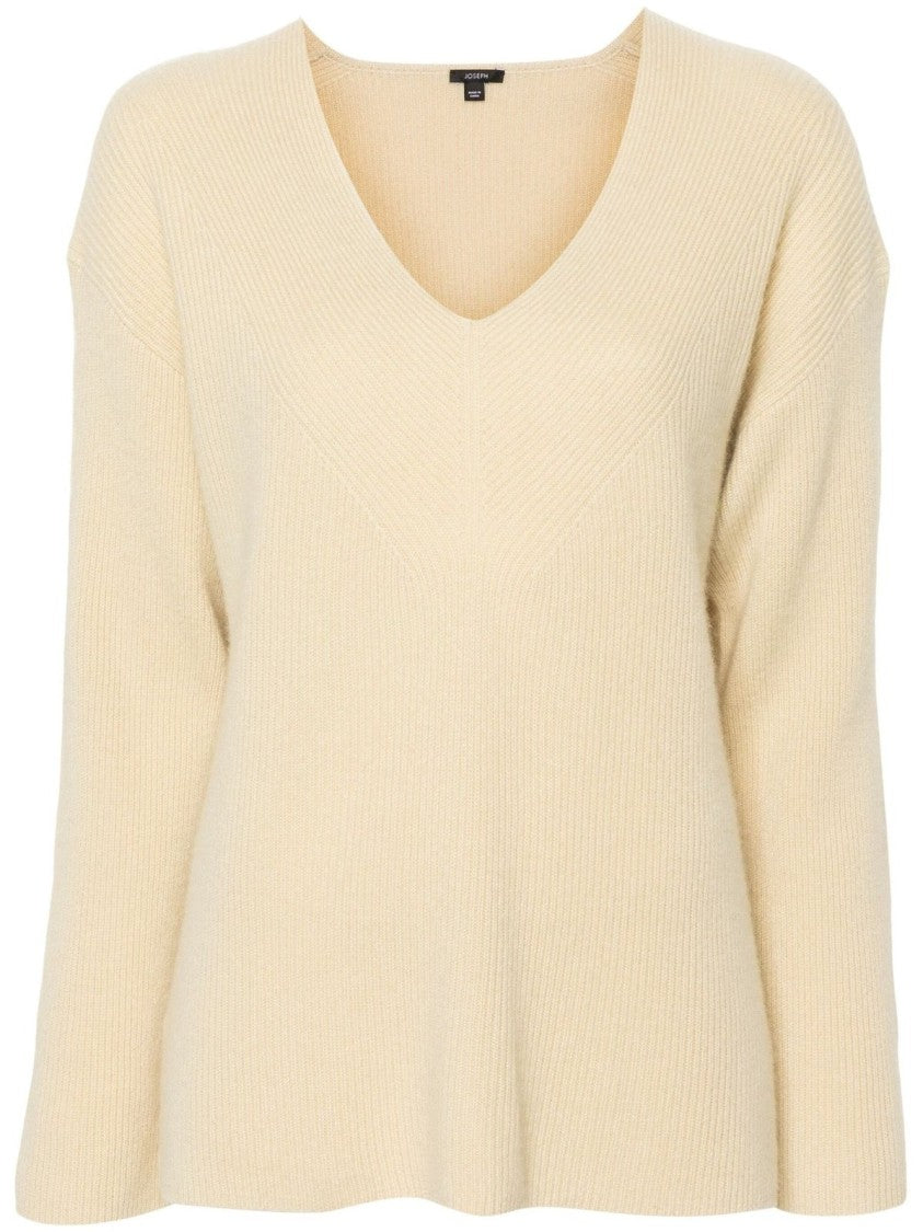 Joseph Relaxed Fit V-Neck Cashmere Longsleeve