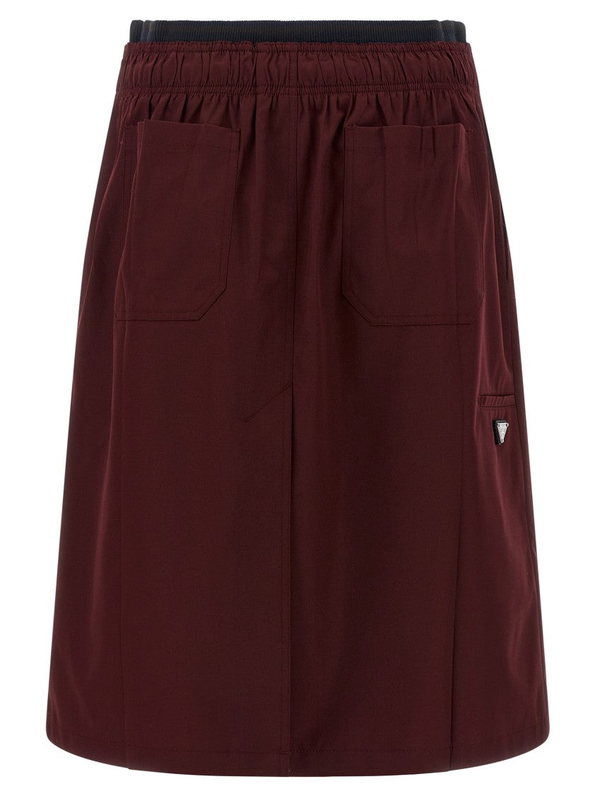 Prada Double Layer Elastic Skirt