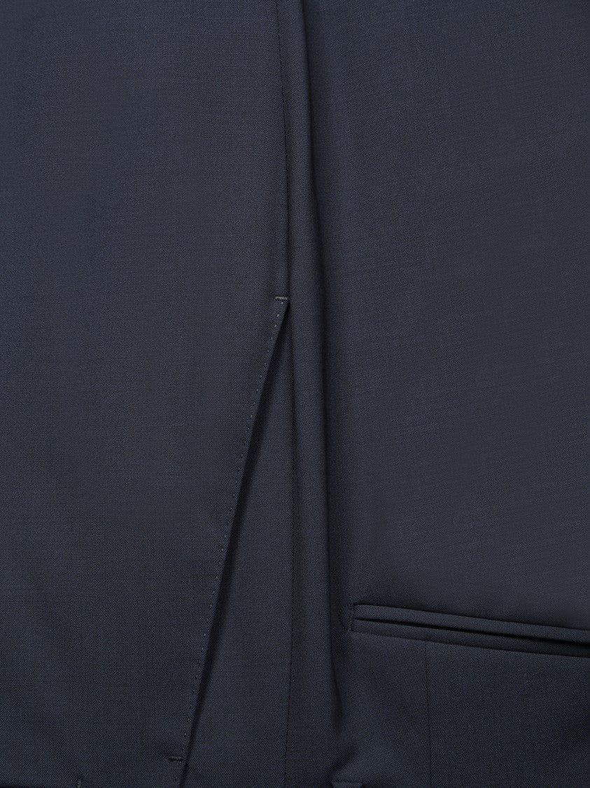 Lardini Micro-Textured Blue Suit With Tailored Jacket