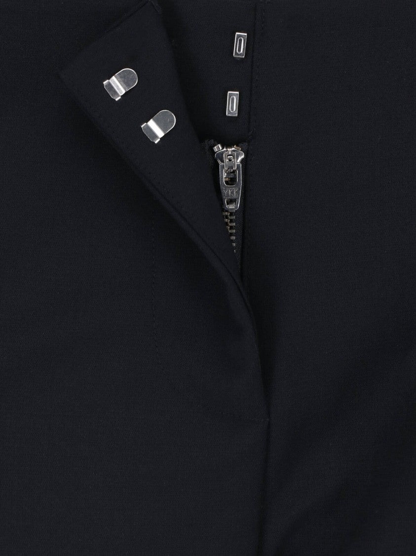 Entire Studios Black Tailored Flared Hem Shorts