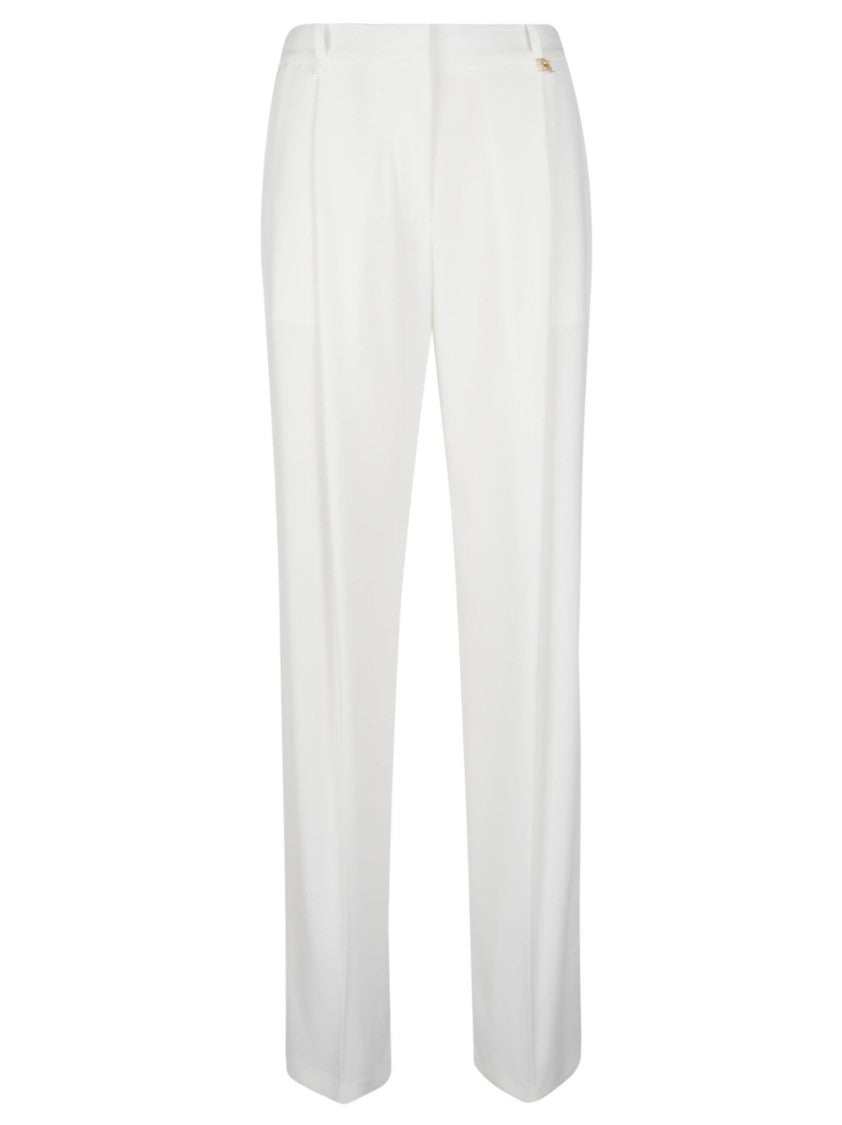 Elisabetta Franchi Essential Straight Leg Pleated Pants