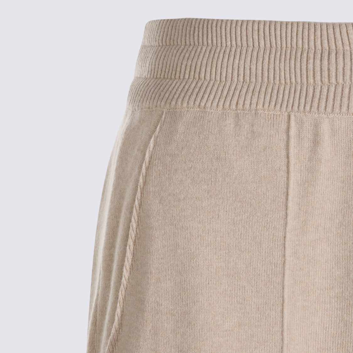 Lanvin Relaxed Straight-Leg Trousers With Ribbed Elastic Waistband