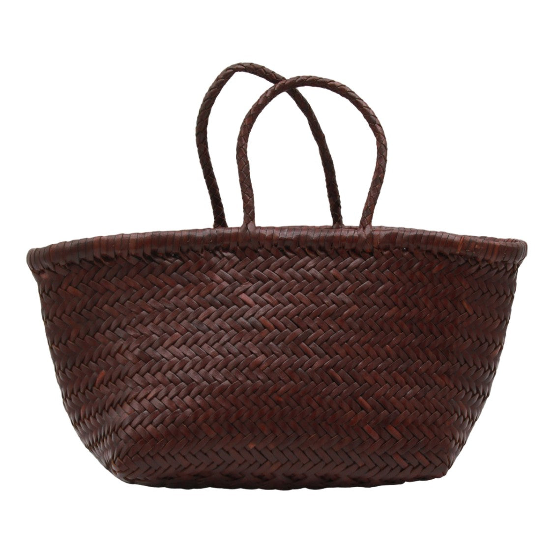 Dragon Diffusion Handwoven Basket Bag With Textured Braided Pattern