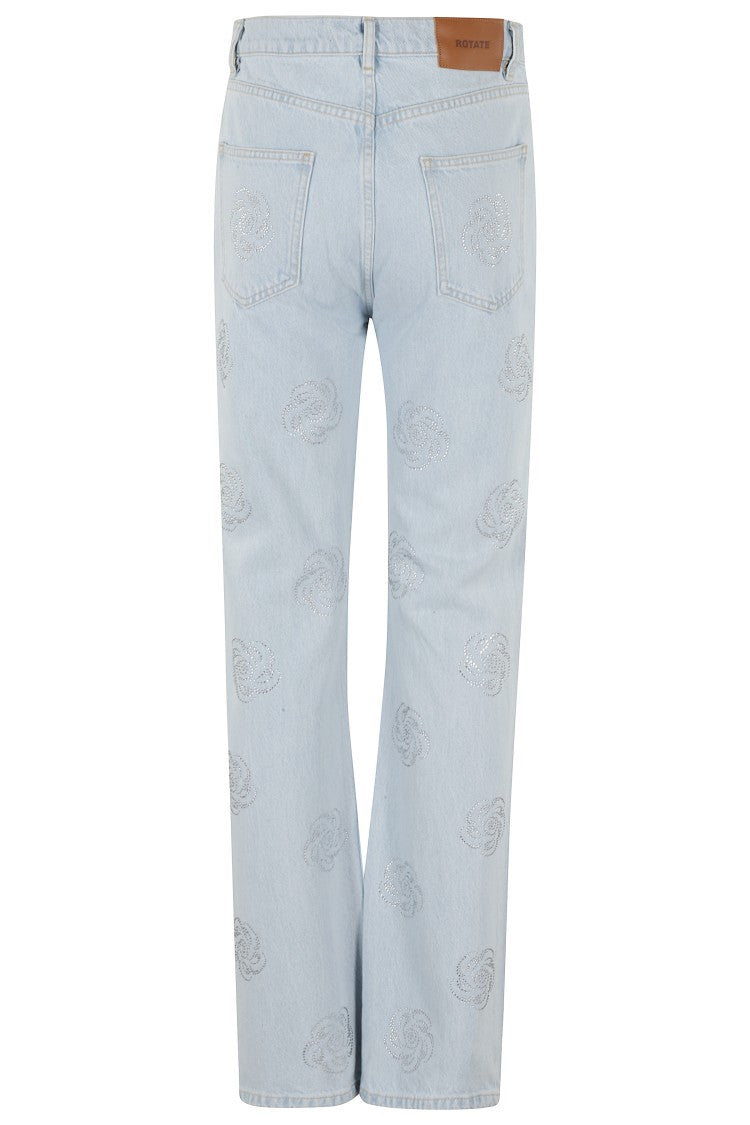 Rotate Washed Twill Stud Jeans