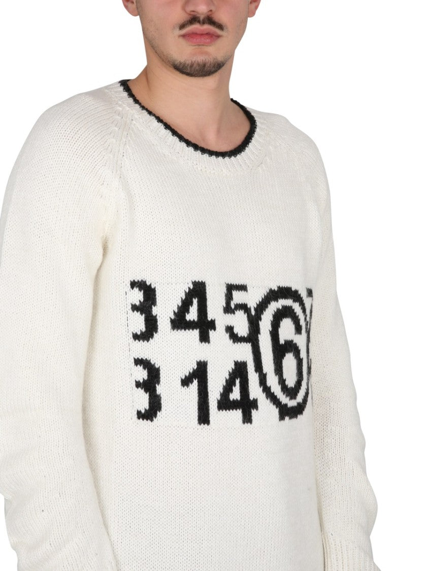 Mm6 By Maison Margiela Cross-Neck Knit Jersey