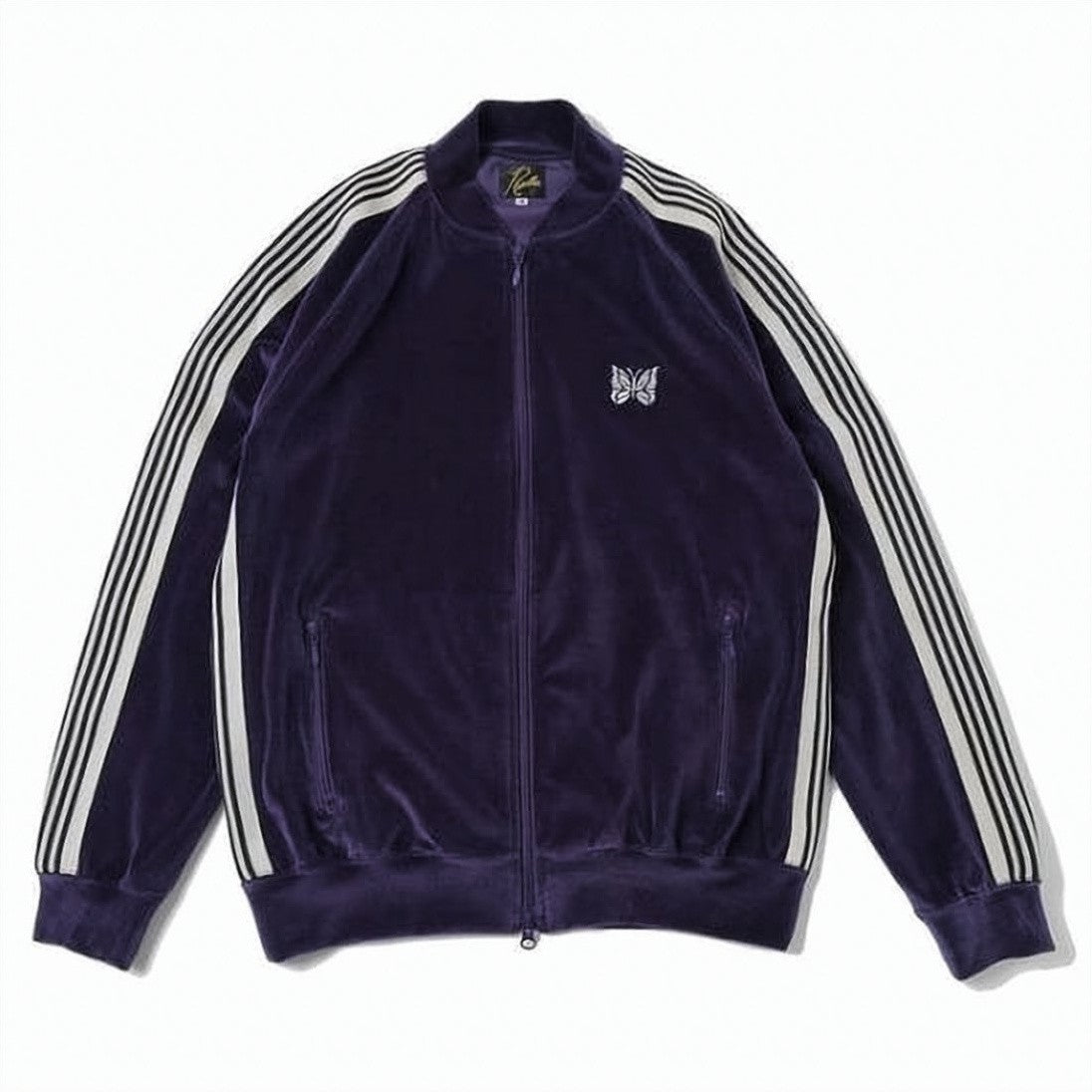 Needles Velvety Track Jacket With Contrasting Stripes