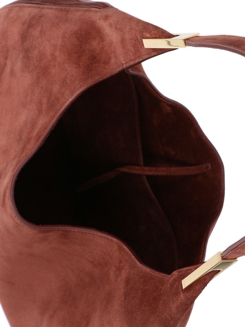Savette "Florence" Hobo Bag, In Brown Suede