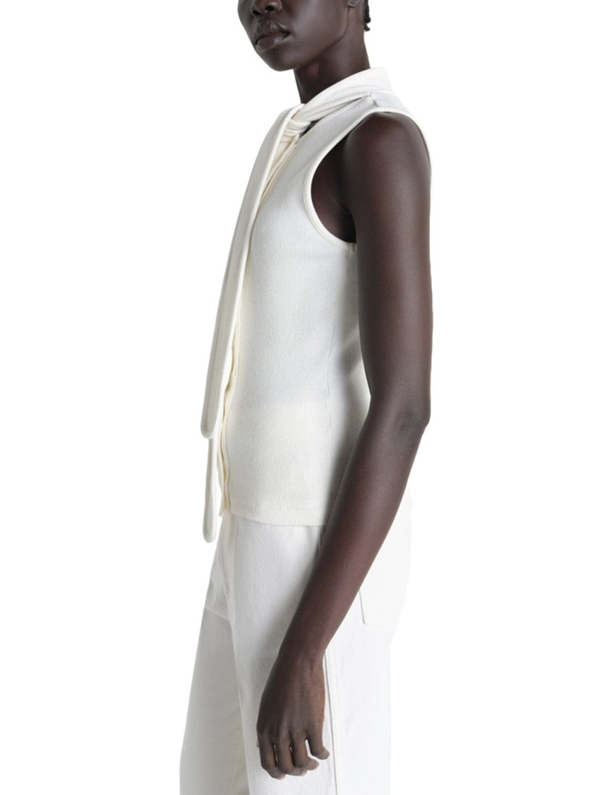 Lemaire Asymmetrical Fitted Top With Button-Down Front