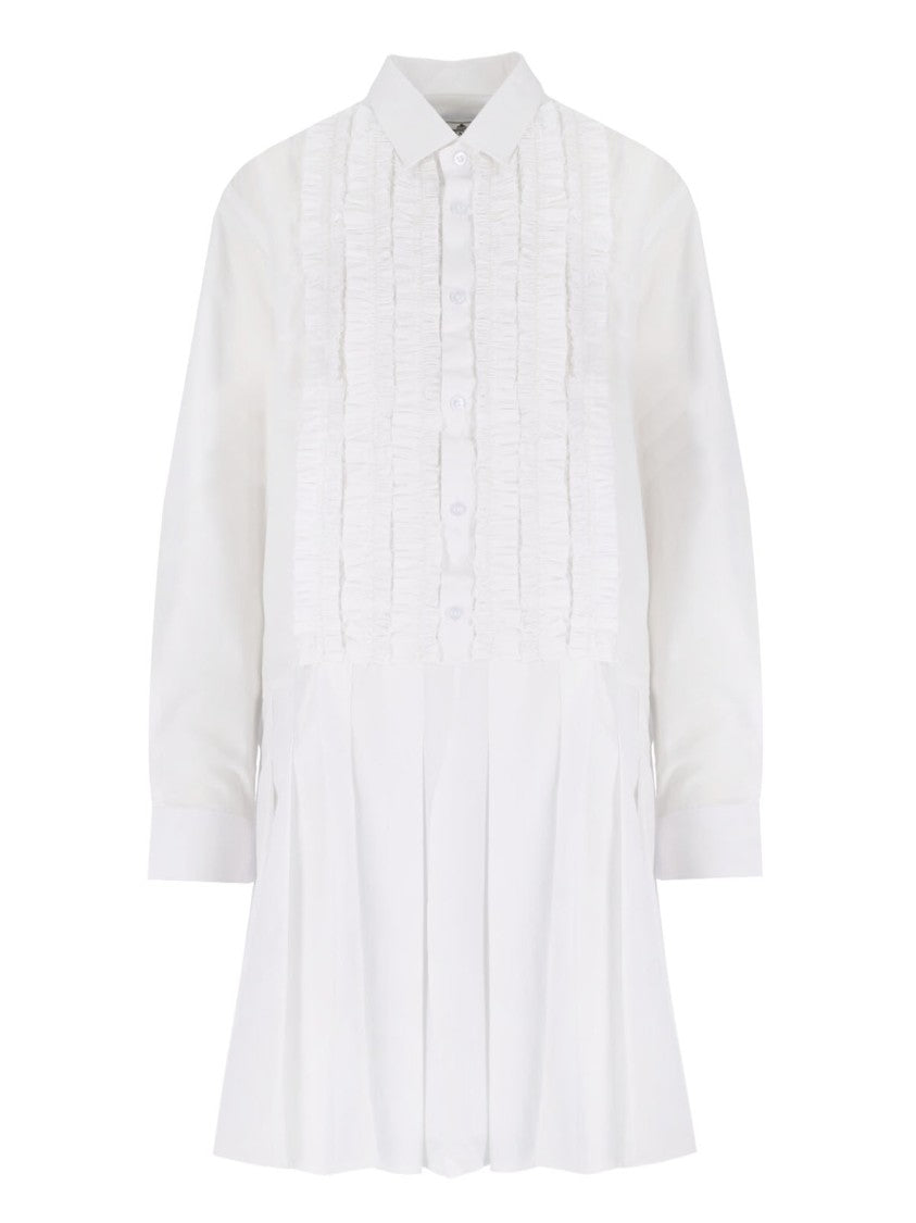 Hodakova Tennis Frill' Shirt Dress – White